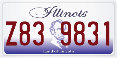 IL license plate Z839831