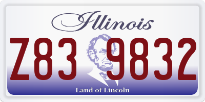 IL license plate Z839832