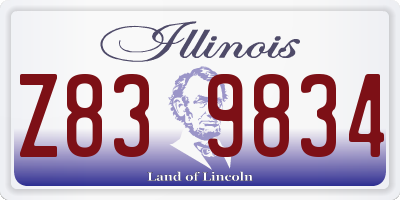 IL license plate Z839834