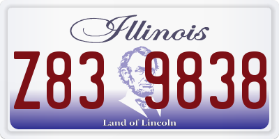 IL license plate Z839838