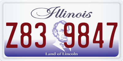 IL license plate Z839847