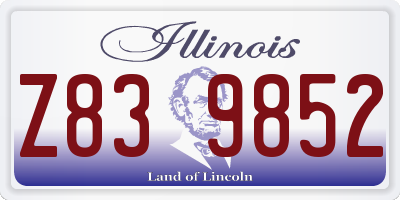 IL license plate Z839852