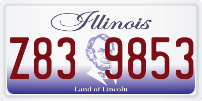 IL license plate Z839853