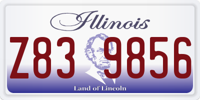 IL license plate Z839856