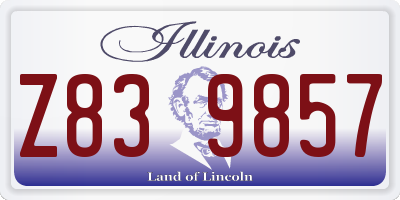 IL license plate Z839857