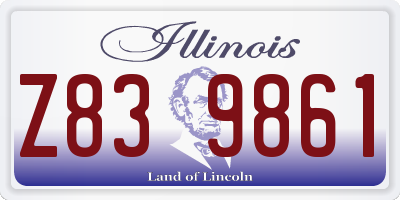 IL license plate Z839861