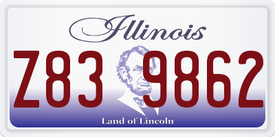 IL license plate Z839862