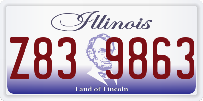 IL license plate Z839863