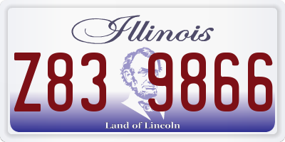 IL license plate Z839866