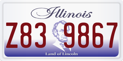 IL license plate Z839867