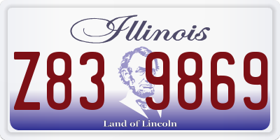 IL license plate Z839869