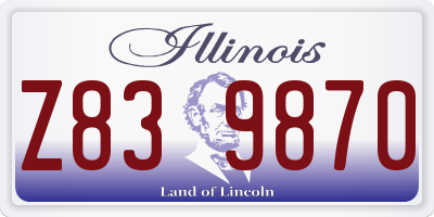 IL license plate Z839870