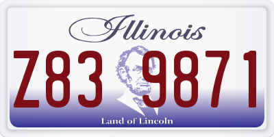 IL license plate Z839871