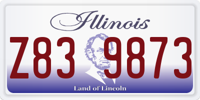 IL license plate Z839873