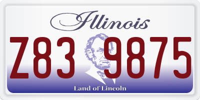 IL license plate Z839875
