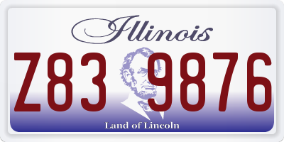 IL license plate Z839876