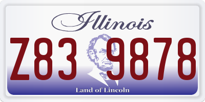IL license plate Z839878