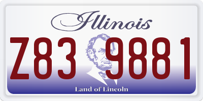 IL license plate Z839881