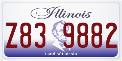IL license plate Z839882