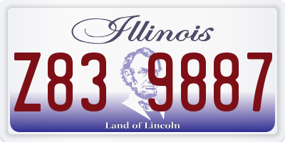 IL license plate Z839887