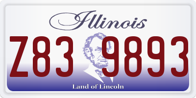 IL license plate Z839893