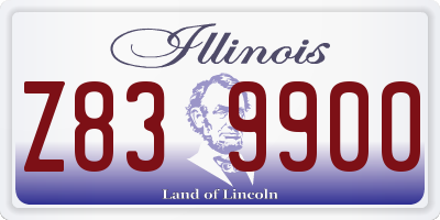 IL license plate Z839900