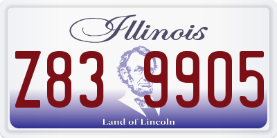 IL license plate Z839905