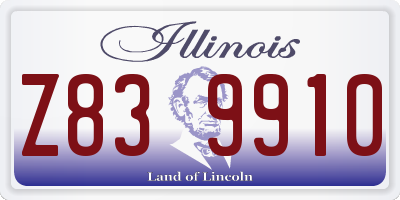 IL license plate Z839910