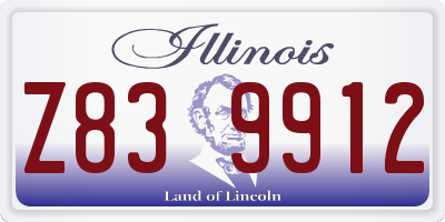 IL license plate Z839912