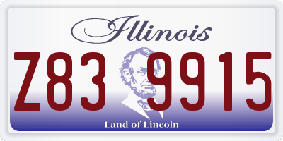 IL license plate Z839915