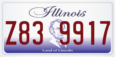 IL license plate Z839917