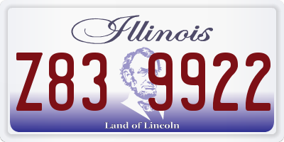 IL license plate Z839922