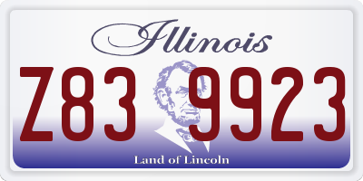IL license plate Z839923