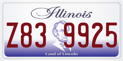 IL license plate Z839925