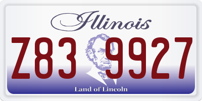 IL license plate Z839927