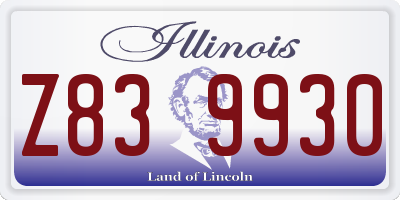 IL license plate Z839930