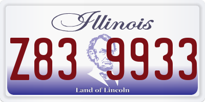 IL license plate Z839933