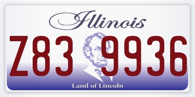 IL license plate Z839936