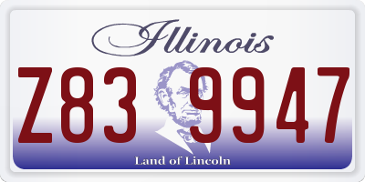 IL license plate Z839947