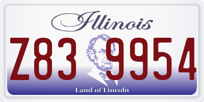 IL license plate Z839954