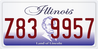 IL license plate Z839957
