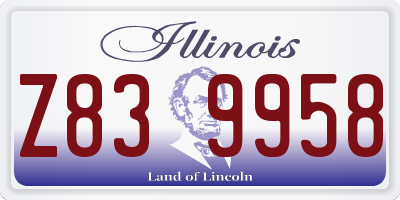 IL license plate Z839958