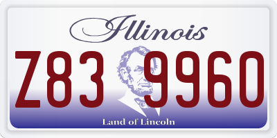IL license plate Z839960