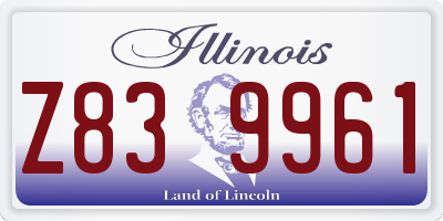IL license plate Z839961