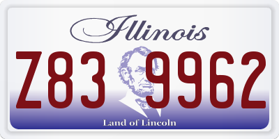 IL license plate Z839962