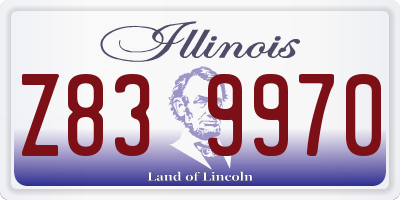 IL license plate Z839970
