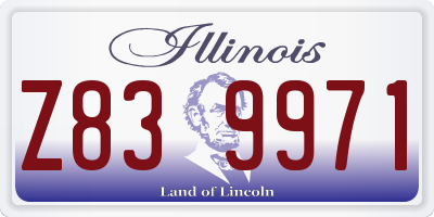 IL license plate Z839971