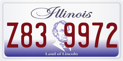 IL license plate Z839972