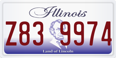 IL license plate Z839974