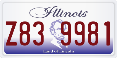 IL license plate Z839981